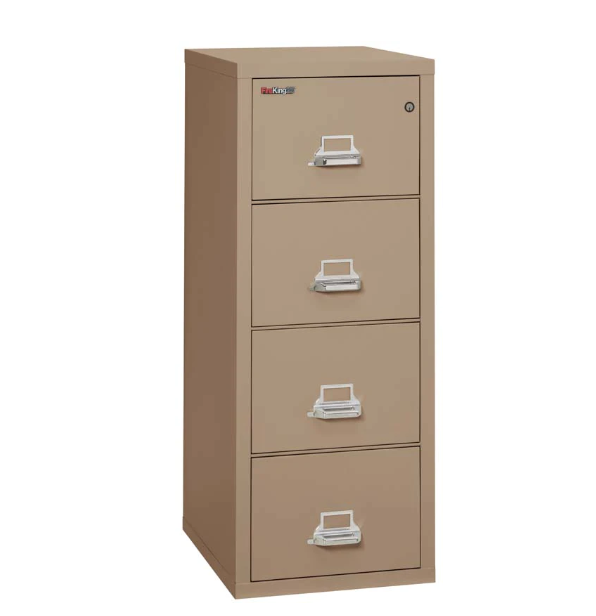 FireKing 4-1825-C Four Drawer Letter 25"D Vertical File Cabinet