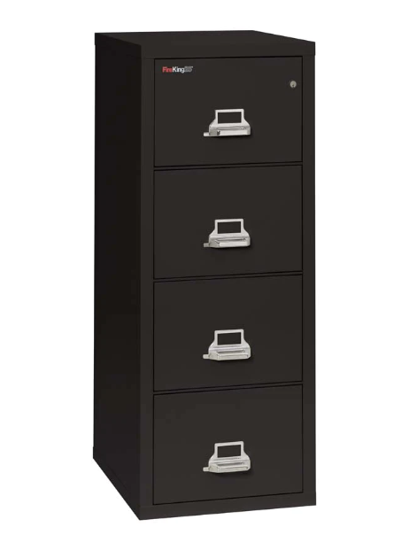 FireKing 4-2125-C Four Drawer Legal 25"D Vertical File Cabinet