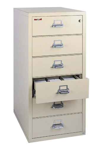 FireKing 6-2552-C 6 Drawer Card-Check-Note File Cabinet