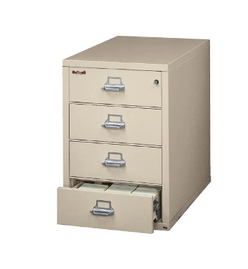 FireKing 4-2536-C 4 Drawer Card-Check-Note File Cabinet