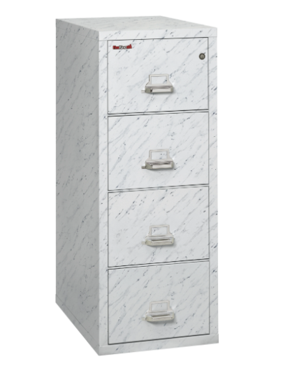 FireKing 4-1825-C Four Drawer Letter 25"D Vertical File Cabinet Designer Series