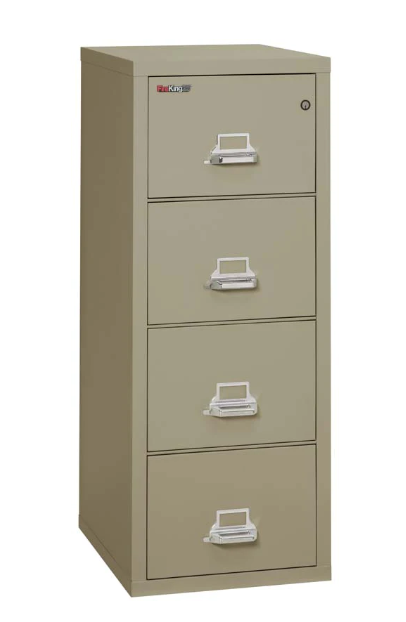 FireKing 4-2125-C Four Drawer Legal 25"D Vertical File Cabinet