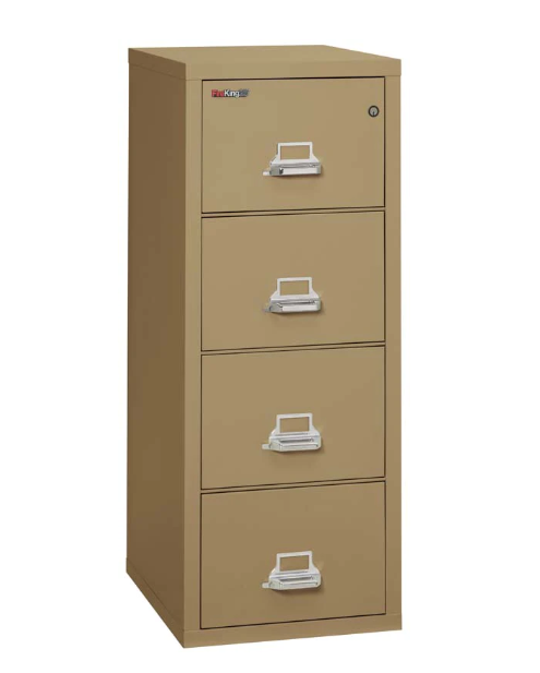 FireKing 4-1825-C Four Drawer Letter 25"D Vertical File Cabinet