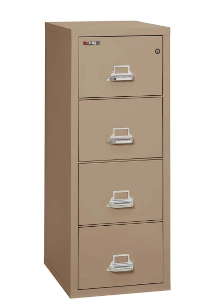 FireKing 4-2125-C Four Drawer Legal 25"D Vertical File Cabinet